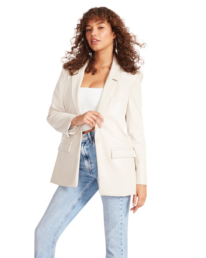 Cream Steve Madden Audrey Women's Blazers | PH 4865AZQ